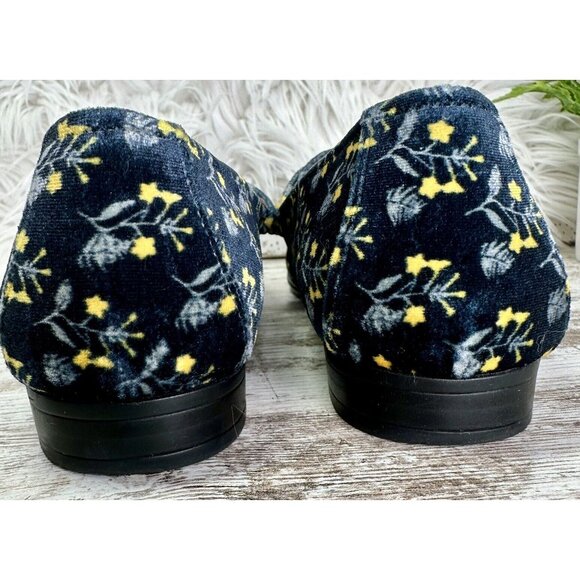 CABI Velvet Loafer Women’s Size 8 Blue/Yellow Horsebit Carnaby Floral 6005 EUC! - Picture 6 of 11